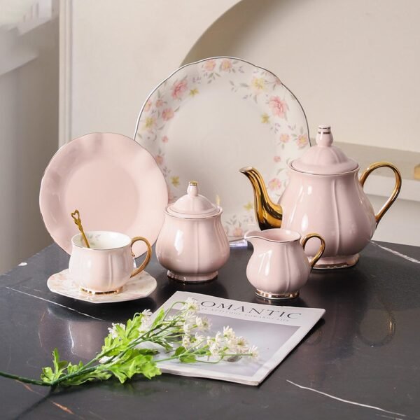 طقم شاي 30 قطعه – FLOWRY – Pink