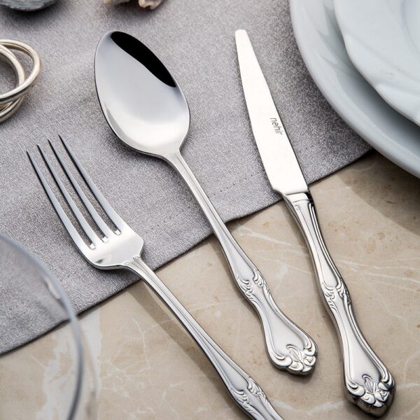 معالق تركى 36 قطعة – Nehir Lalezar Silver Matt