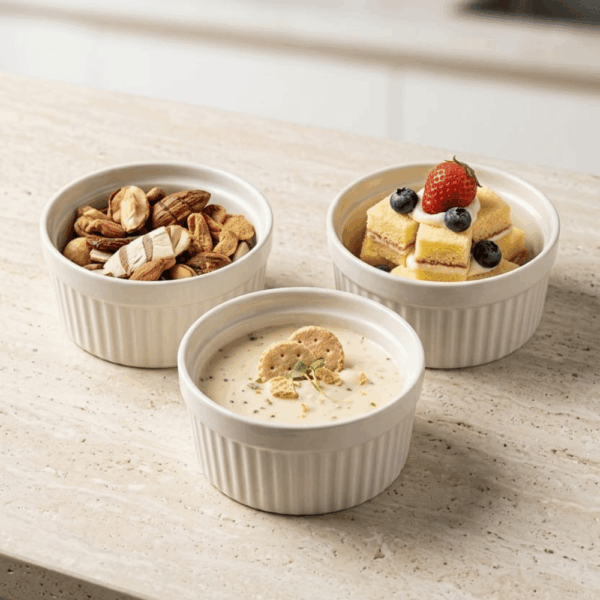 طقم بولة حلويات بورسلين 3*1