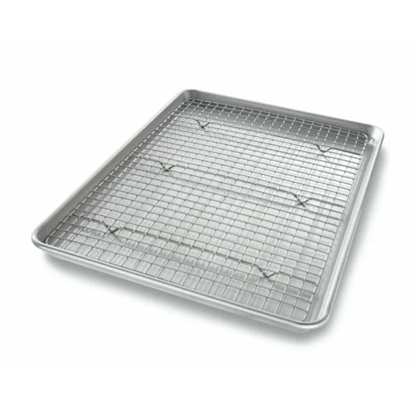 صينية خبز مسطحة مقاس XL مع رف تبريد – USA Pan