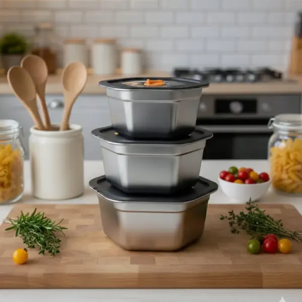 طقم ثلاجة استانلس سداسي 3 ق