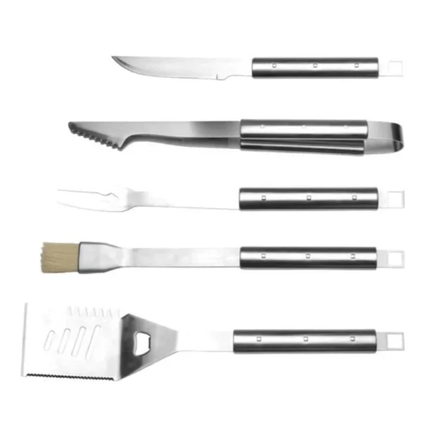 مجموعة شواء مكونة من 6 قطع مع حقيبه قابلة للطي.