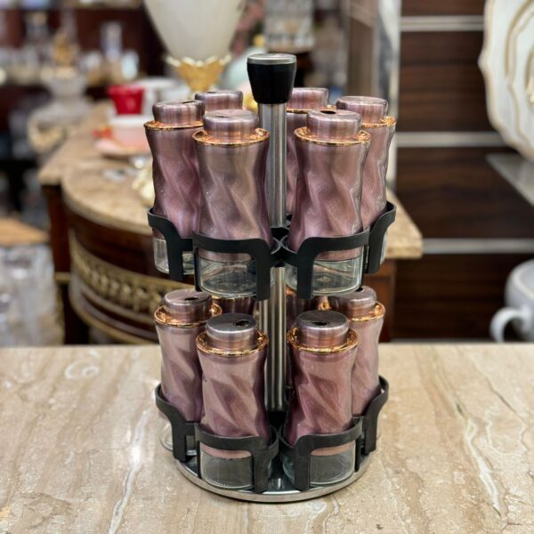 طقم توابل دوار – 12 قطعه