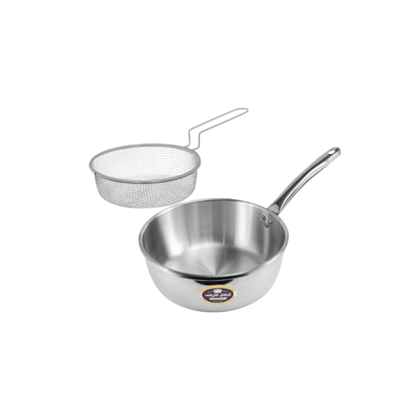 مقلايه ووك ألومنيوم مقاس 24 بصفاية الزيت