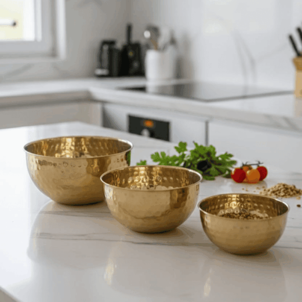 طقم بولة استانلس ذهبى بابلز 3 قطع (22-24-26)