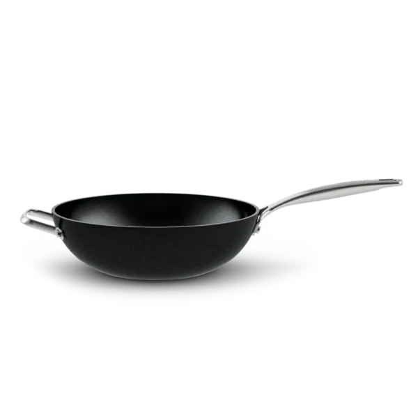 ووك مفتوح مع مقبض بلون الاسود30 سم-green pan