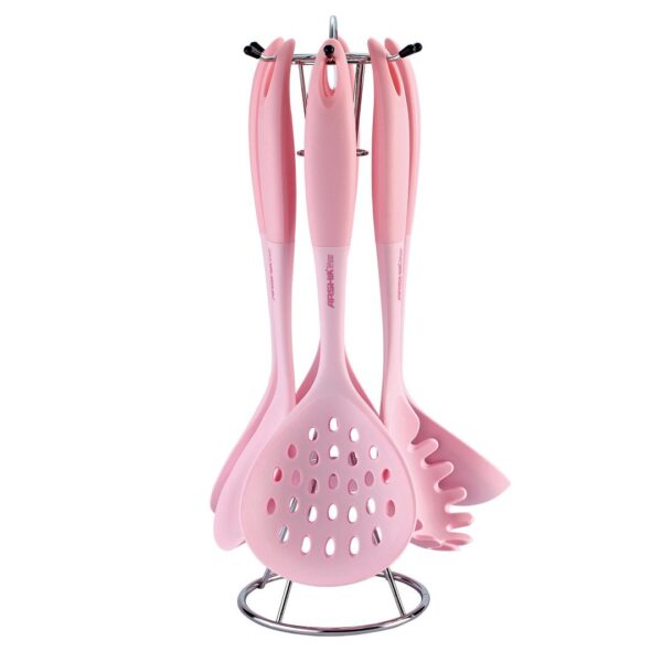 Arshia 7pcs Pink Silicone Utensil Set – 3007