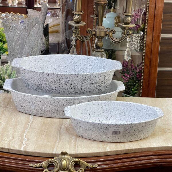 طقم طواجن بورسلين – بيضاوى ابيض – Cerutil