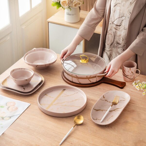 طقم عشاء 35 قطعه – Cashmere Marble