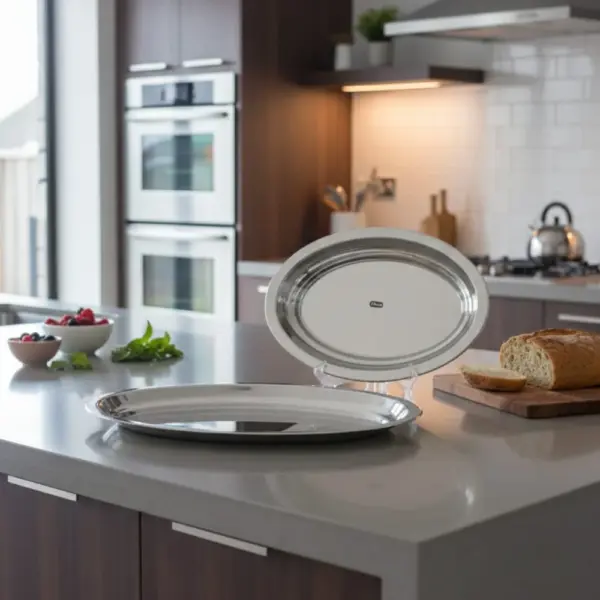 طقم سرفيس بيضاوى عميق استانلس مستورد ثقيل مقاسات (30-35 )