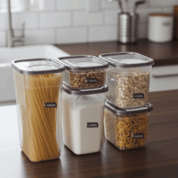 طقم حافظ بقوليات سلايد 5 قطعة – الوطنية