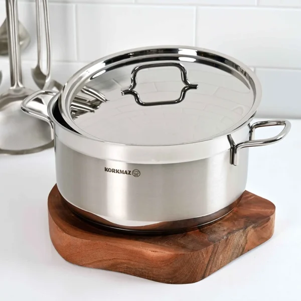 حلة استانليس استيل الفا مقاس 22 سم – Korkmaz