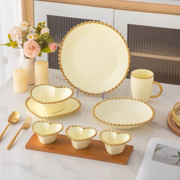 طقم عشاء 34 قطعه – Sun Rise – كريمى