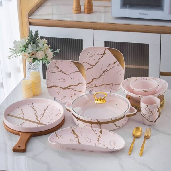 xطقم عشاء 35 قطعه – Rose Marble