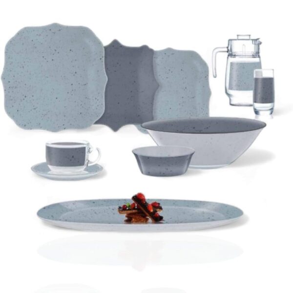 طقم اركوبايركس 46 قطعة اوثنتك- Ingmar Blue&Gray – لومينارك