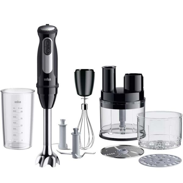 هاند بليندر Braun MQ55755M – خلاط يدوي 1000 وات بـ 25 سرعة وملحقات متعددة للمطبخ