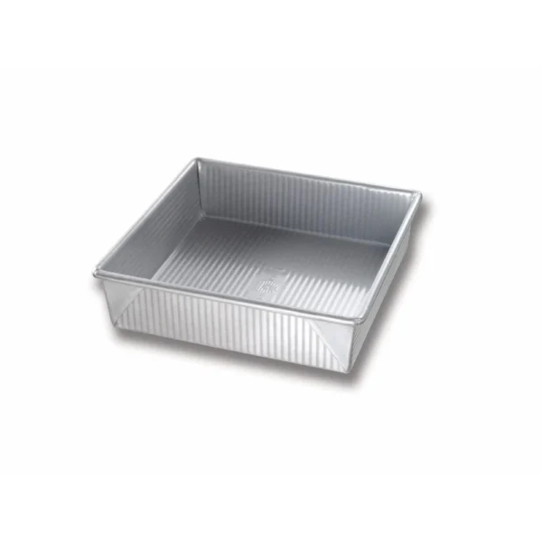 صينية كيك مربعة من USA Pan Bakeware، مقاس 9 بوصة، طلاء غير لاصق