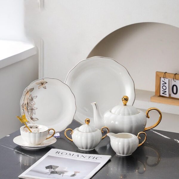 طقم شاى و جاتو 30 قطعه – Pumpkin White