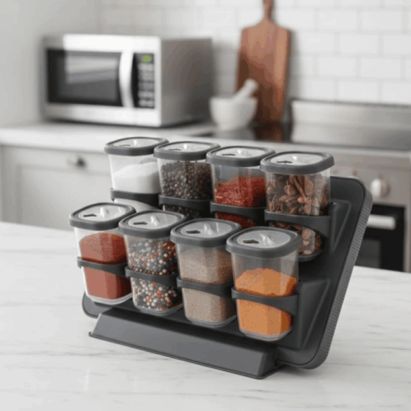 طقم توابل روما 8 ق على ستاند – الوطنية