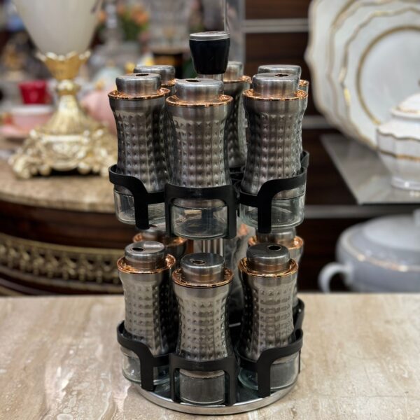 طقم توابل دوار – 12 قطعه