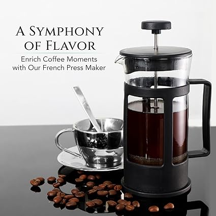 ماكينة تحضير القهوة والشاي الفرنسية 600 ملي من زجاج البوروسيليكات والستانلس ستيل