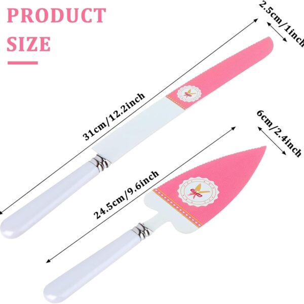 طقم تقديم الكيك و الحلويات -(قطعتين)سكين وشيالة بتصميم مميز