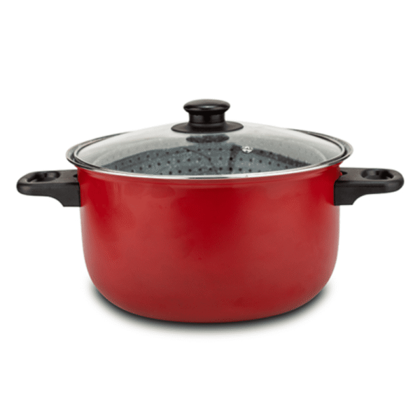 حلة مع ملحق بخار “Taurus” مع طلاء حجري غير لاصق 22 سم – NAVA