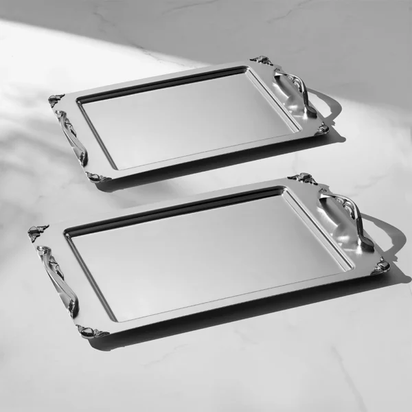 طقم صواني 2 ق – Sare Silver Matt – NEHIR