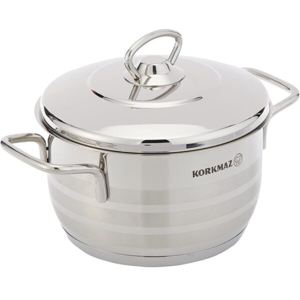 حلة استانليس استيل أسترا مقاس 36 سم – Korkmaz