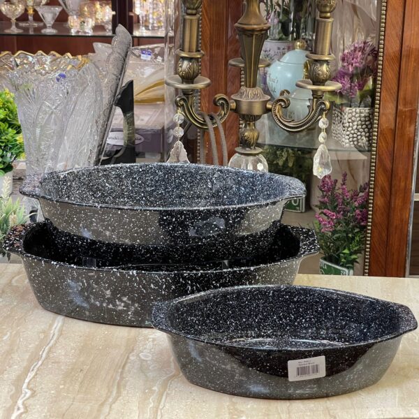 طقم طواجن بورسلين – بيضاوى اسود – Cerutil