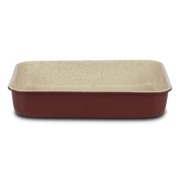 NAVA | صينية مستطيلة من الألومنيوم “Terrestrial” مع طلاء غير لاصق من الجرانيت 40 سم – NAVA