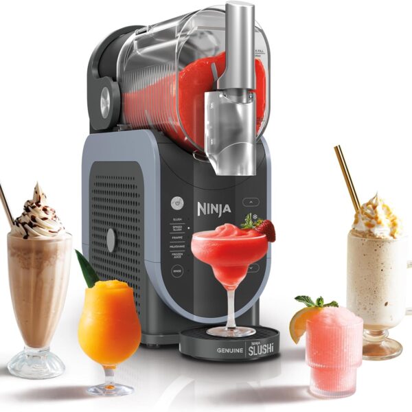 Ninja SLUSHi with RapidChill Technology, 88 oz. Frozen Drink & Slushie Machine, 5 Preset Programs, Margaritas, Frappés, and More, Premium Accents, Black, FS301