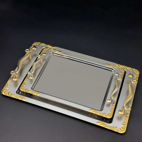 طقم صواني 2 قطعه – Lalezar Gold Matt