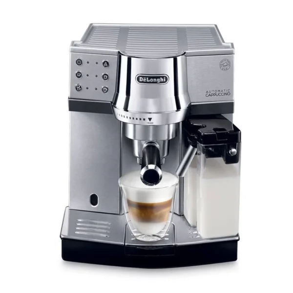 De’Longhi EC850.M Espresso Machine – 15-Bar Pump, Automatic Cappuccino System, Stainless Steel
