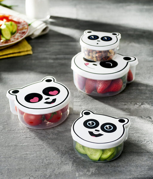 جوندول طقم علب (٤ قطع) بلاستيك ابيض - G