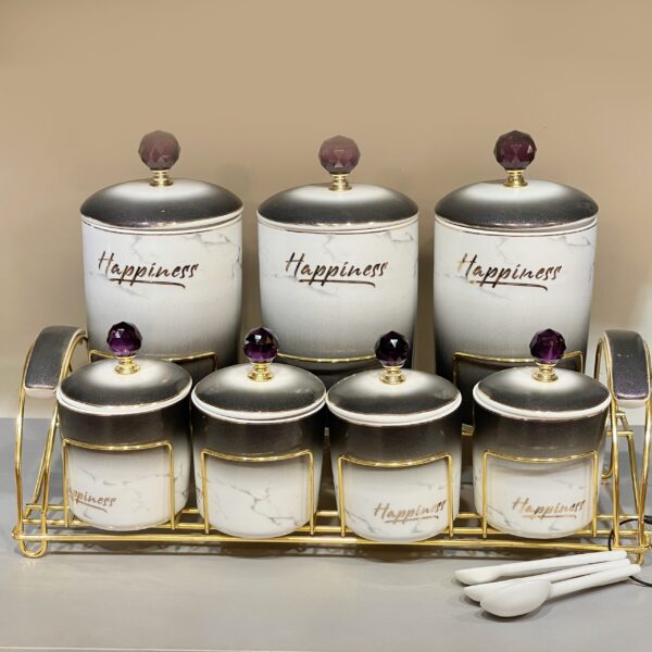 طقم توابل بورسلين – 7 قطعة