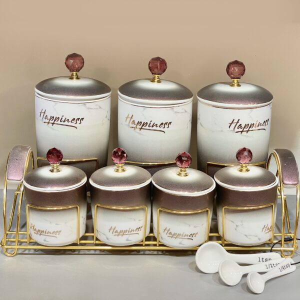 طقم توابل بورسلين – 7 قطعة