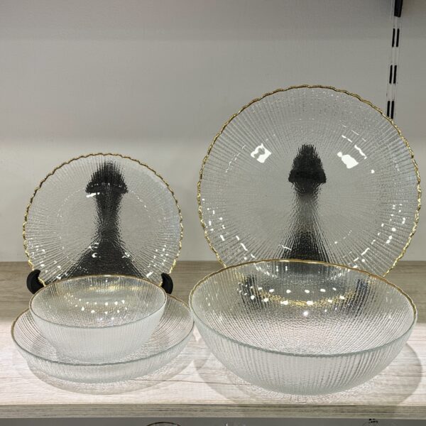 طقم عشاء زجاج تركى – ٢٥ قطعة