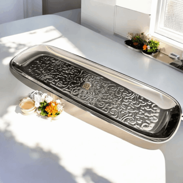 سرفيس تقديم استانلس استيل مستطيل موديل ايطالي نيو تريز