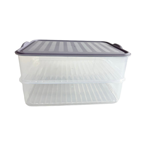 جوندول علبة طعام مستطيلة 1.60 لتر مقسمة 2 خانه بلاستيك بنفسجى - G