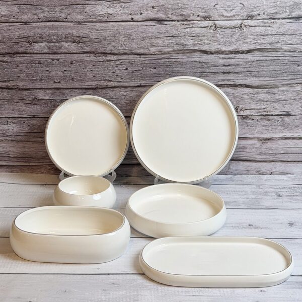 طقم عشاء 26 قطعه – Gold Rim – 4972