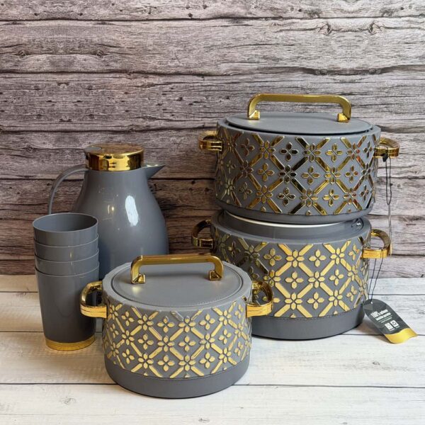 حافظه طعام هندى ٨ قطعة – Grey