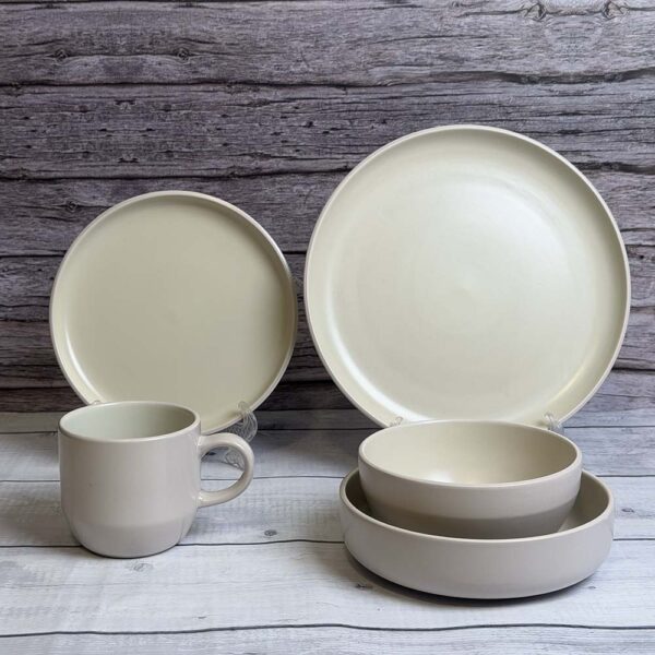 طقم عشاء بورسلين 30 قطعة – Biege Matt – A05