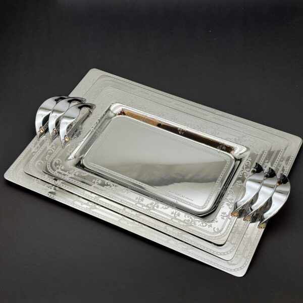 طقم صواني ايطالى 3 قطع – Rect. Cairo Inox