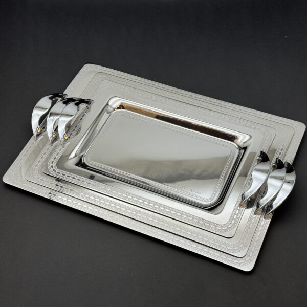 طقم صواني ايطالى 3 قطع – Rect. Pedra Inox