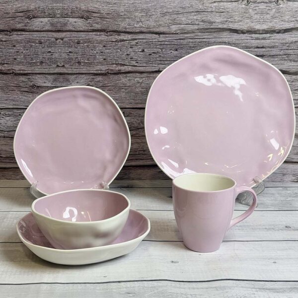 طقم عشاء اورجانيك 36 قطعة – OR-Purple-Top