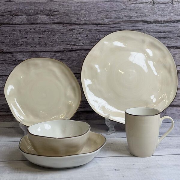 طقم عشاء ٣٠ قطعة – Organic – Art Biege