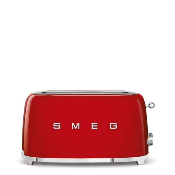SMEG TOASTER – TSF02RD – محمّصة توست رباعية الشرائح بتصميم رجعي 50’s باللون الأحمر