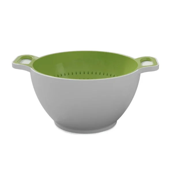 Trebonn DUO Large – طقم مصفاة ووعاء – أخضر / أبيض