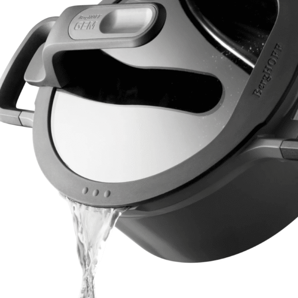 قدر مغطى بمقبض يحافظ علي البرودة رمادي  24 سم